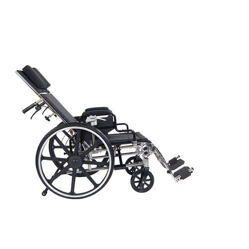 Drive Medical PLA418RBDDA Viper Plus GT Full Reclining Wheelchair, Detachable Desk Arms, 18" Seat